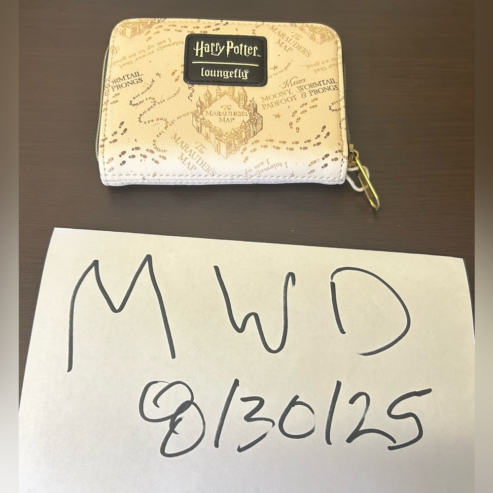 Loungefly Harry Potter Marauder's Map Wallet - Cream and Gold
